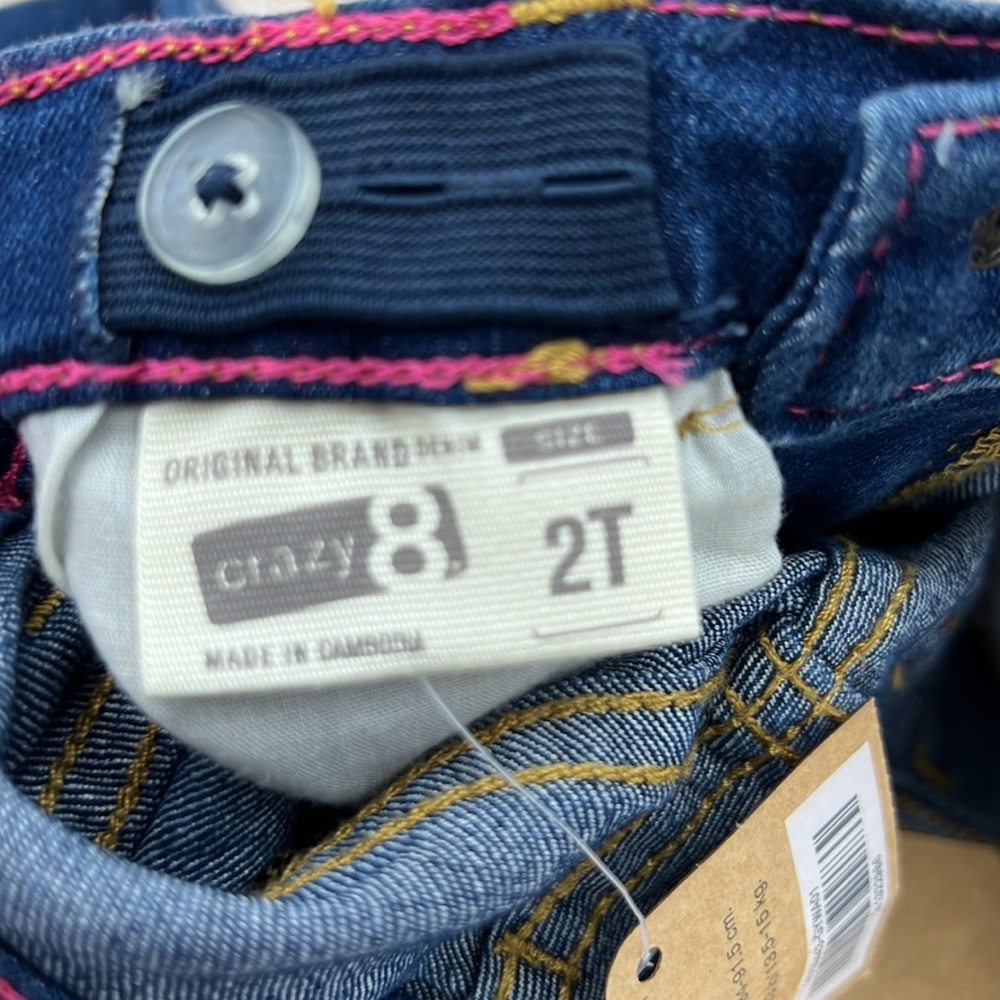 Crazy 8 Blue Jeans Adjustable Waist Bootcut Sz 2T - Picture 4 of 5